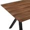 Armen Living Laredo 63" Mid-Century Modern Walnut Wood Dining Table with Black Legs LCLRDIWA - alternate 5